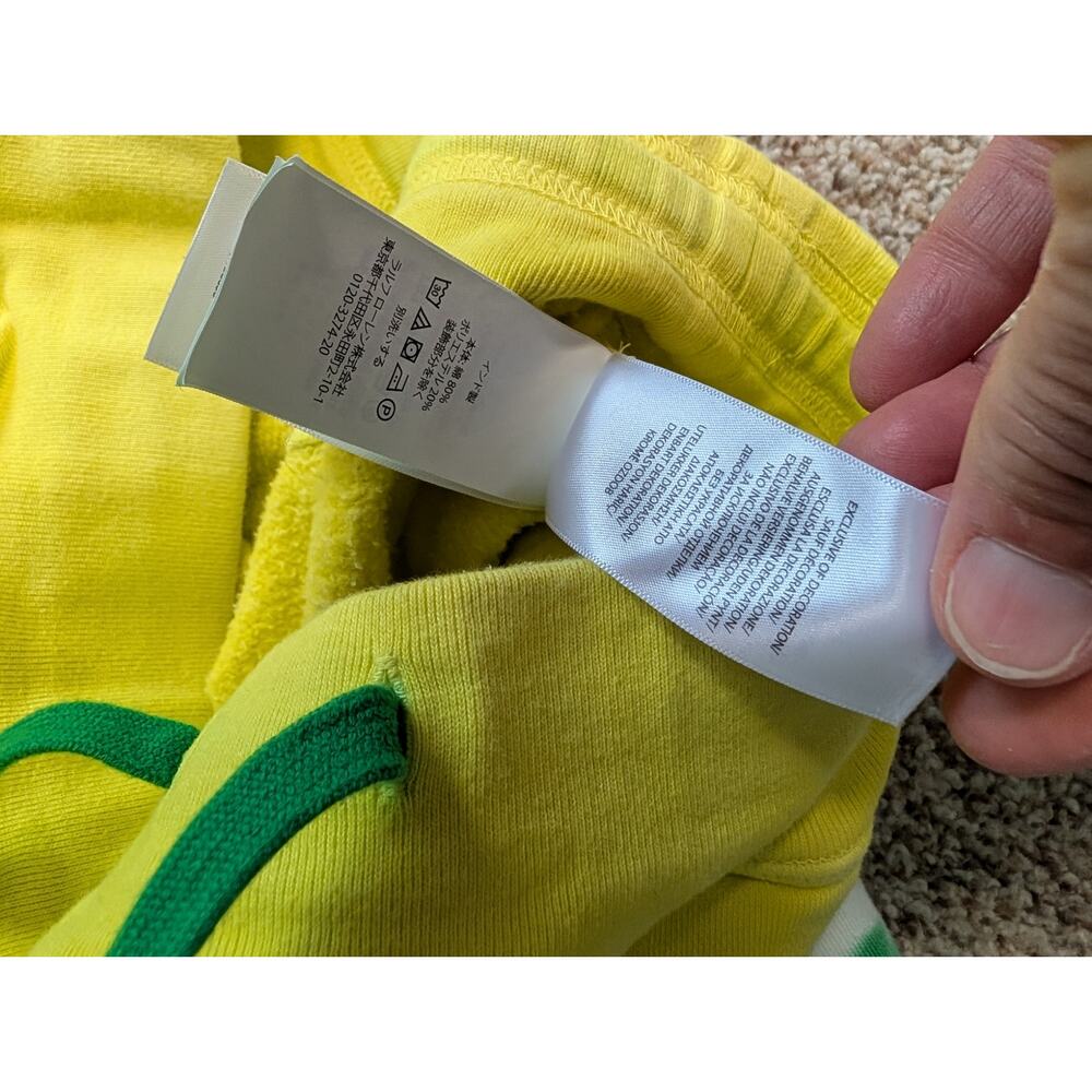 Polo Ralph Lauren Sweat Shorts Mens Large Yellow White Green Blue Tie Dye Fleece - Picture 5 of 12